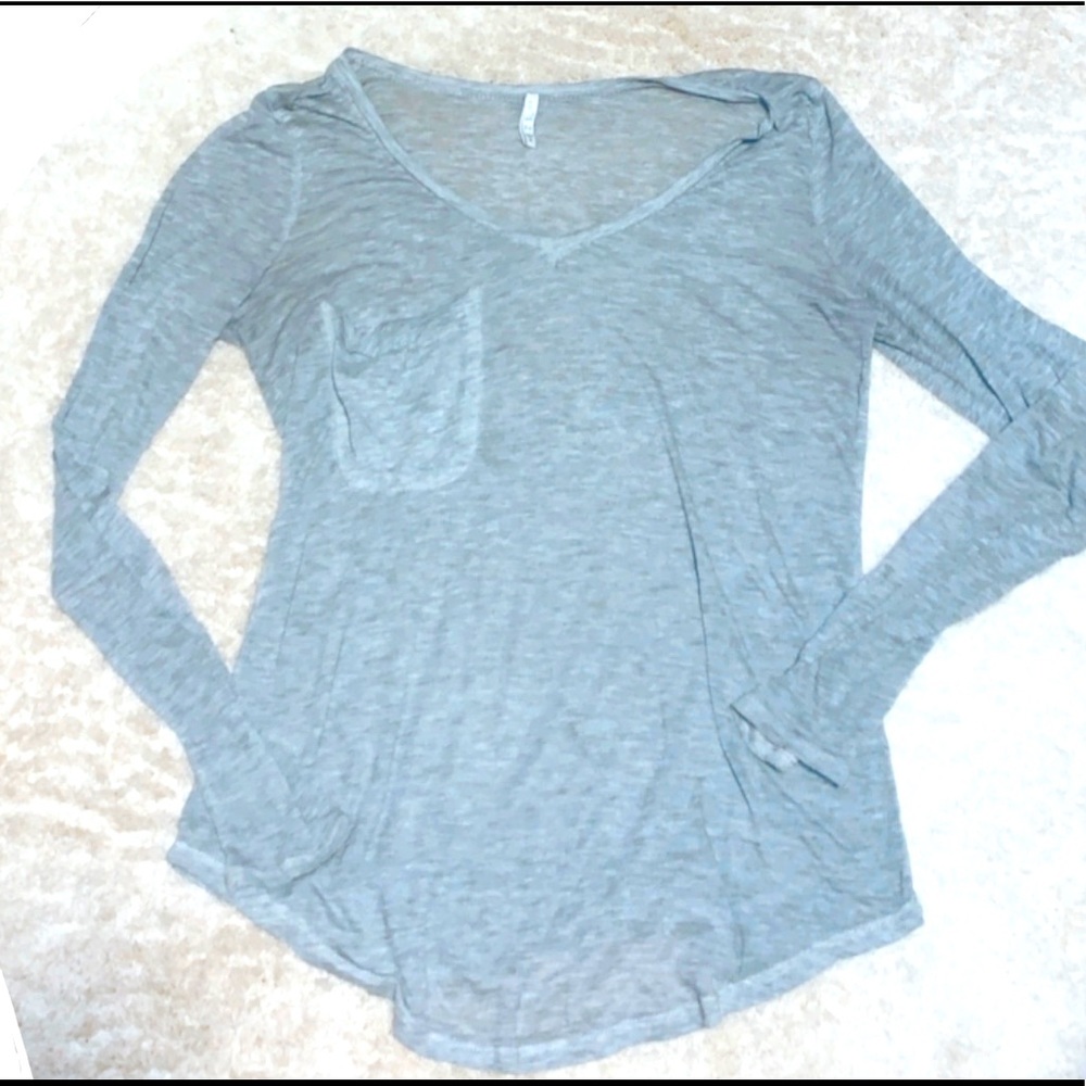 Gray Long Sleeve Tee